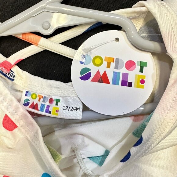 Dot Dot Smile White Polka Dot Hearts Girls' Ballet Toddler Dress 12/24M - Picture 4 of 7